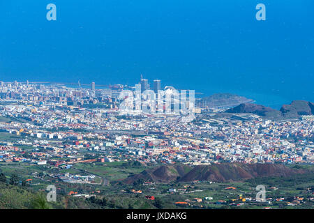 Vista su Puerto de la Cruz, Tenerife, Spagna Foto Stock