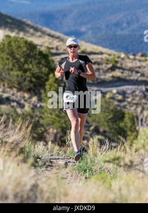 Femminile di competere nel Festival Fibark trail run; Salida; Colorado; USA Foto Stock