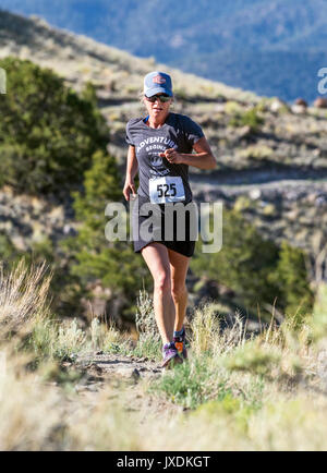 Femminile di competere nel Festival Fibark trail run; Salida; Colorado; USA Foto Stock