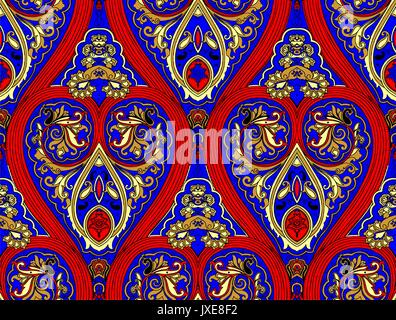 Seamless Paisley pattern. Doodle style Illustrazione Vettoriale