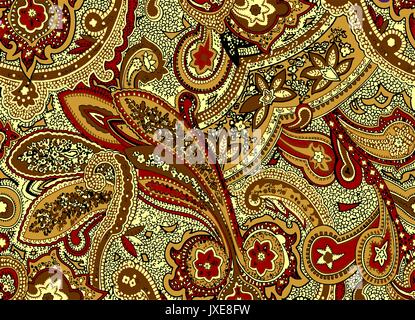 Seamless Paisley pattern. Doodle style Illustrazione Vettoriale