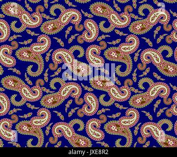 Seamless Paisley pattern. Doodle style Illustrazione Vettoriale