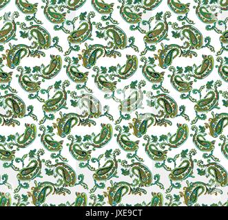 Seamless Paisley pattern. Doodle style Illustrazione Vettoriale