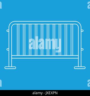 Barriera di acciaio di icona di stile di contorno Illustrazione Vettoriale