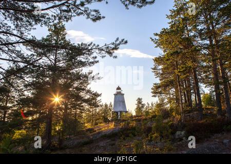 Vecchio faro nel bosco Foto Stock