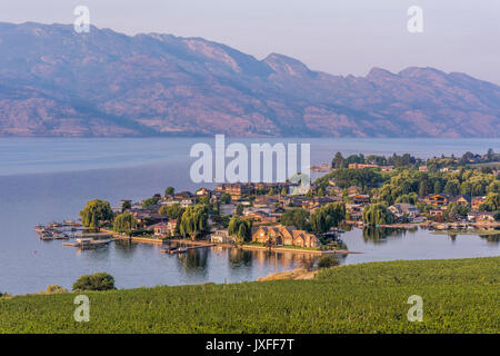 A ovest di Kelowna, Lago Okanagan, British Columbia, Canada Foto Stock