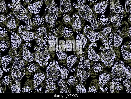 Seamless Paisley pattern. Doodle style Illustrazione Vettoriale