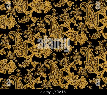 Seamless Paisley pattern. Doodle style Illustrazione Vettoriale
