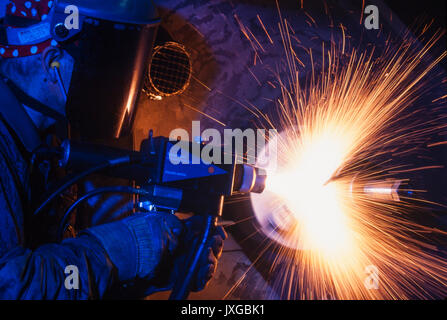 High Tech di precisione in metallo di fabbricazione di parti di ricambio. Foto Stock