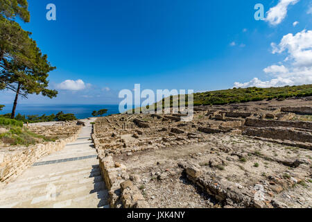 Antica Kamiros, l' isola di Rodi, Grecia Foto Stock