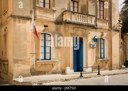 La vecchia stazione di polizia edificio di Mdina Malta Foto Stock