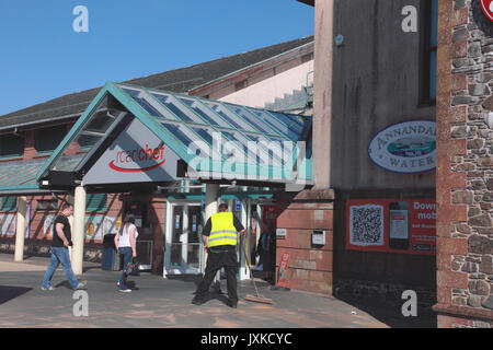 Annandale Water stazione di servizio autostradale a J16 sulla A74(M) vicino a Lockerbie, in Scozia, gestito da Roadchef Foto Stock