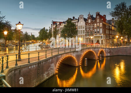 Gancio di Holland di notte, South Holland, Paesi Bassi Foto Stock