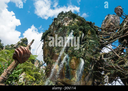 Montagne flottante in Pandora, avatar land, regno animale, Walt Disney World, a Orlando, Florida. Foto Stock