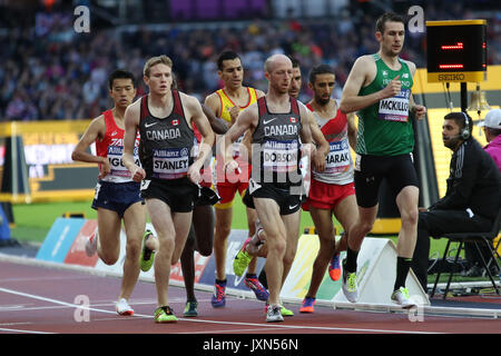 Liam STANLEY & Shayne DOBSON del Canada nell'uomo 1500 m T37 finale al mondo Para Championships di Londra 2017 Foto Stock