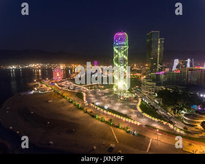 Notte di Batumi City, Georgia Foto Stock