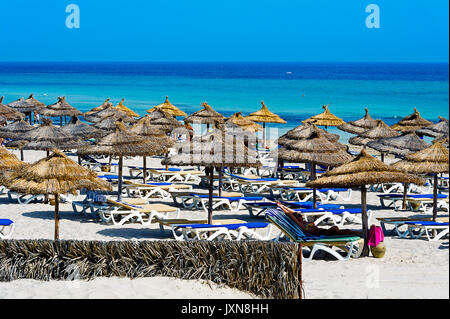 Tunisia. (Tunisia meridionale) Isola di Djerba. Spiaggia di Sidi Mehrez Foto Stock