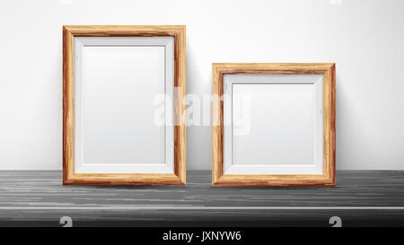 Nero realistico set di frame vettore. Buona per poster, presentazioni, Mostra. Interni alla moda illustrazione. Illustrazione Vettoriale