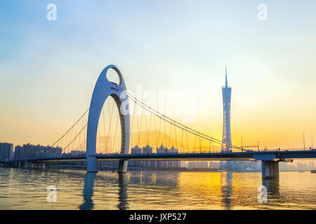 Liede ponte della città di Guangdong,provincia di Guangzhou, Cina Foto Stock