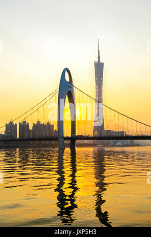 Liede ponte della città di Guangdong,provincia di Guangzhou, Cina Foto Stock