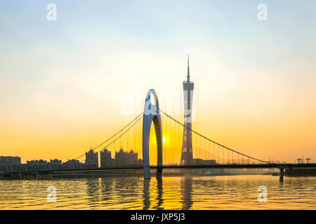 Liede ponte della città di Guangdong,provincia di Guangzhou, Cina Foto Stock