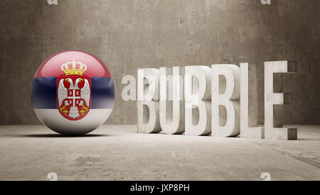 La Serbia ad alta risoluzione il concetto di bolla Foto Stock