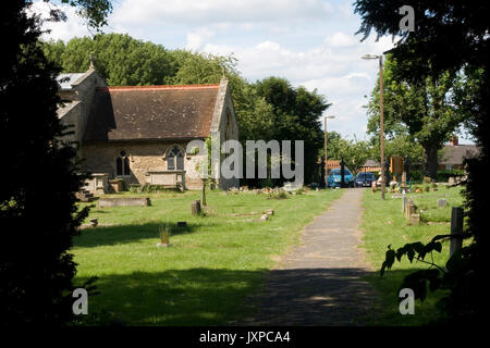 Chiesa di San Lorenzo, Bradwell Village, Milton Keynes. Foto Stock
