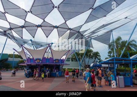 Mondo futuro in epcot theme park, il Walt Disney World, a Orlando, Florida. Foto Stock