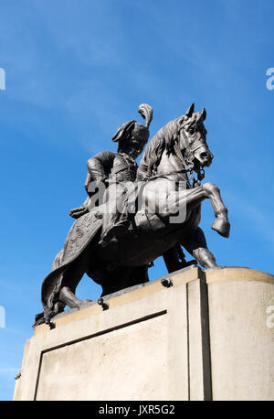 Monumento equestre, il marchese di Londonderry, Durham City, North East England, Regno Unito Foto Stock