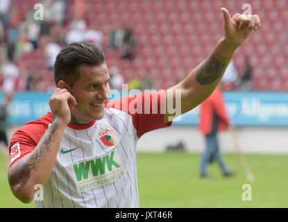 Augsburg, Germania. 06 Ago, 2017. Augusta Raul Bobadilla durante il calcio amichevole tra FC Augsburg e PSV Eindhoven presso il WWK Arena di Augsburg, Germania, 06 agosto 2017. Foto: Stefan Puchner/dpa/Alamy Live News Foto Stock