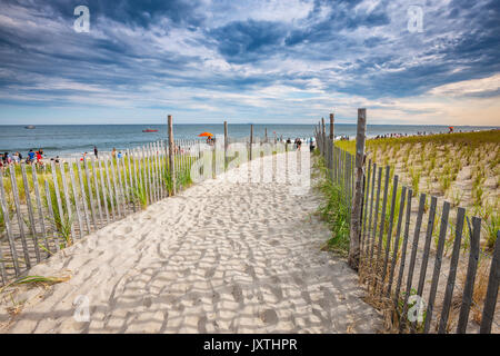 Spiaggia di sabbia di New York, Rockaway Beach Foto Stock