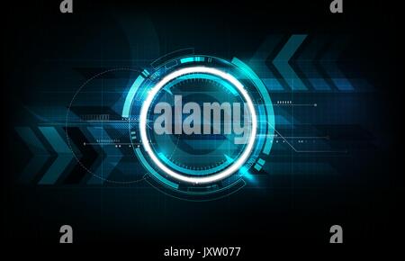 Abstract avveniristico circuito elettronico sfondo tecnologico, illustrazione vettoriale Illustrazione Vettoriale