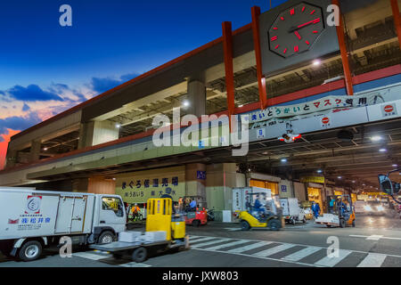 Osaka centrale mercato all'ingrosso di Osaka in Giappone Foto Stock