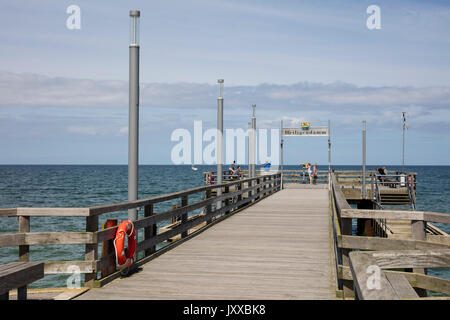 Pier a Heiligendamm, Bad Doberan, Meclenburgo-Pomerania Occidentale, Germania, Europa Foto Stock