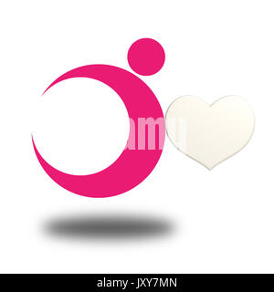 Icona di amore Concetto di immagine con hi-res resa grafica che può essere utilizzata per qualsiasi graphic design. Foto Stock