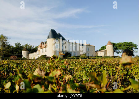 Vista esterna del Chateau Yquem in Sauternes Foto Stock