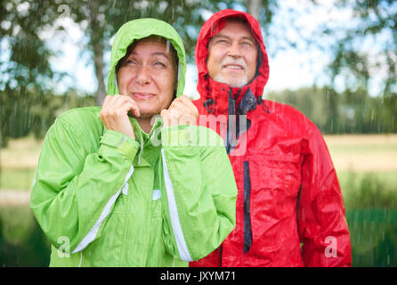 Giorno di pioggia nel parco Foto Stock