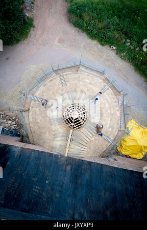 Foto aerea di vigna Brickhouse nel Devon, prese da fuco Foto Stock