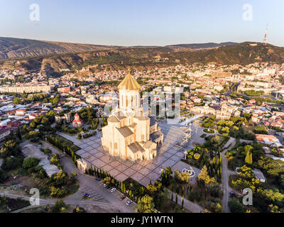 Santa Trinità Cattedrale di Sameba Tsminda Foto Stock