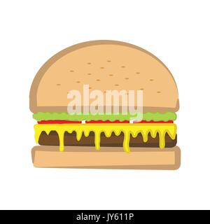 Burger illustrazione vettoriale Illustrazione Vettoriale