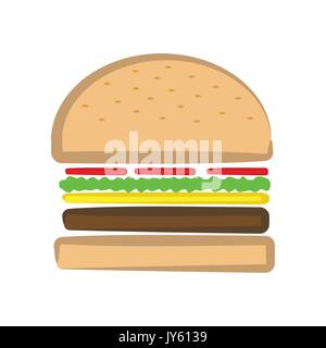 Burger Ingedients illustrazione vettoriale Illustrazione Vettoriale