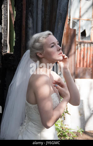 Sposa abbandonata e decadimento Platt's isola Eyot Hampshire Foto Stock