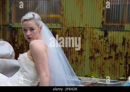 Sposa abbandonata e decadimento Platt's isola Eyot Hampshire Foto Stock