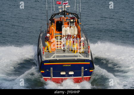 Lancio di Moelfre Lifeboat, Foto Stock