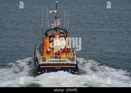 Lancio di Moelfre Lifeboat, Foto Stock