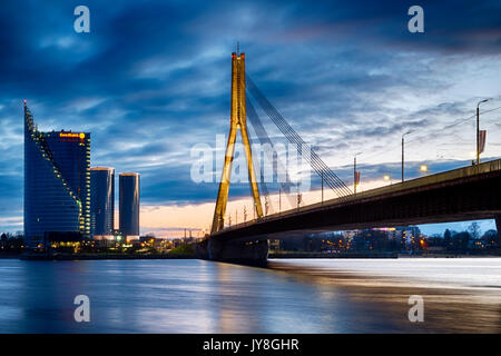 Ponte Vansu, Riga, Lettonia Foto Stock