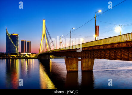 Ponte Vansu, Riga, Lettonia Foto Stock