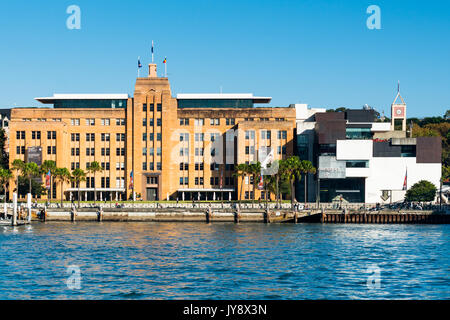 Museo di Arte Contemporanea, Circular Quay West, rocce, Sydney, Australia. Foto Stock