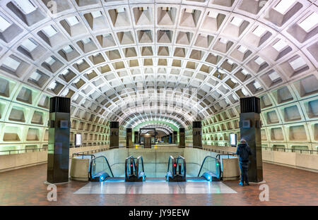 Capitol a sud la stazione della metropolitana di Washington DC Foto Stock