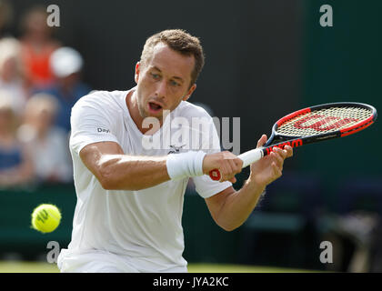 Philipp KOHLSCHREIBER: risultati nei in azione a Wimbledon, Londra, Gran Bretagna, Regno Unito. Foto Stock